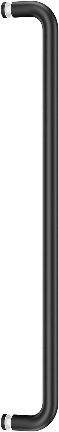Ranbo Glass Shower Door Towel Bar 22 Inch Stainless Steel Sliding Shower Door Handle Replacement with Matte Black Finish for Commercial and Residential Glass Doors