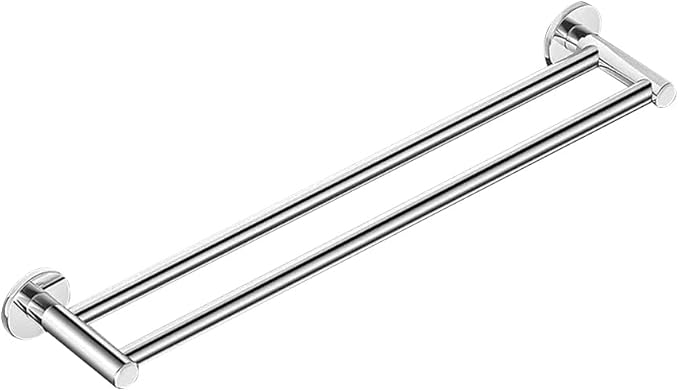 Retractable #304 Stainless Steel Towel Bar, Single bar or Double bar Optional,Adjustable Length from 16 inches to 28.9 Inches (Chrome, Double Towel bar)