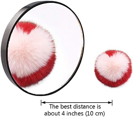 TTSAM 10X Magnifying Makeup Mirror, Round Mirror 2 Suction Cups Facial Makeup Cosmetic Absorption Shaving Home Makeup Travel Essential(Diameter 3.46 inches)