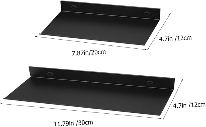 2pcs Metal Floating Shelf for Bathroom and Kitchen Storage Wall Mounted Organizer for Toiletries and Decor Easy Installation Versatile Use Any Room