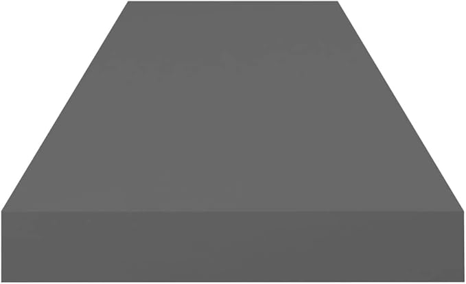 Floating Wall Shelves 4 Pack High Gloss Gray Modern Display Storage Rack for Living Room Bedroom Office Decor 31.5x9.3x1.5 Inches MDF Honeycomb Structure
