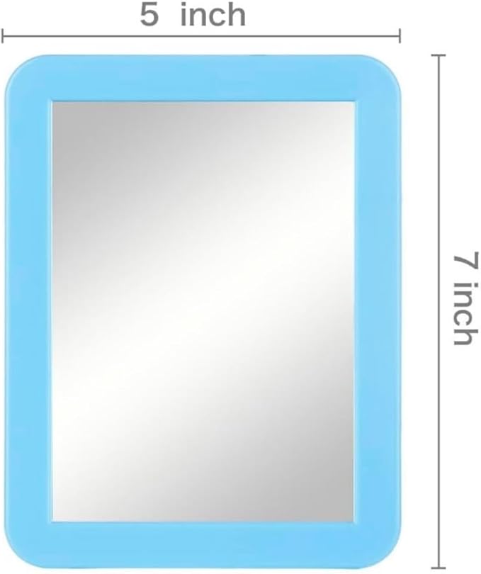 Gifts for Back to School Season,Blue Magnetic Locker Mirror - 5" x 7" Magnet Mirrors for School, Bathroom, Workshop,Small Magnetic Mirrors for Office,Mirror Locker