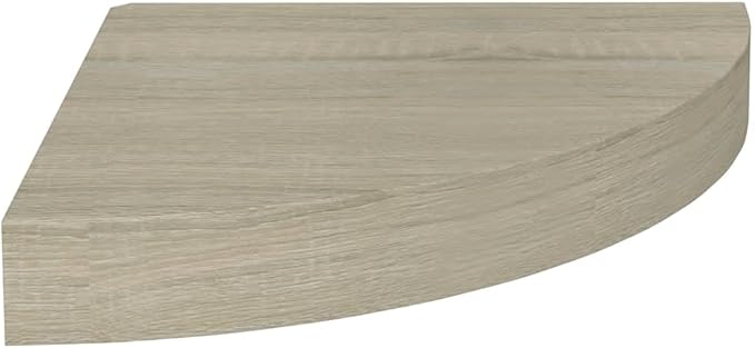 Corner Floating Shelves Set of 4 Oak 9.8x9.8 Inch Wall Mounted Storage Shelves with Invisible Brackets for Bathroom Bedroom Living Room Decor