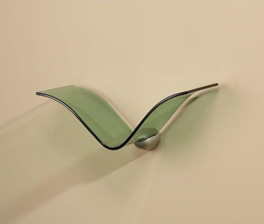 LTL Home Products Wallscapes Heron Glass Shelf Kit, Blue (Green)