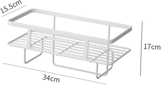 PRETYZOOM Bathroom Storage Organizer Over The Toilet Shelf Space Saver Carbon Steel Rack Easy Install Wall Mount Storage Holder