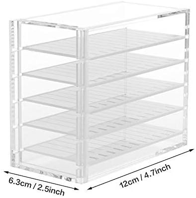 Sonew Acrylic Cosmetic Storage Makeup Organizer Clear Eyelash Storage Box Eyelashes Glue Pallet Holders 5 Layers Grafting Eyelash Extension Tool