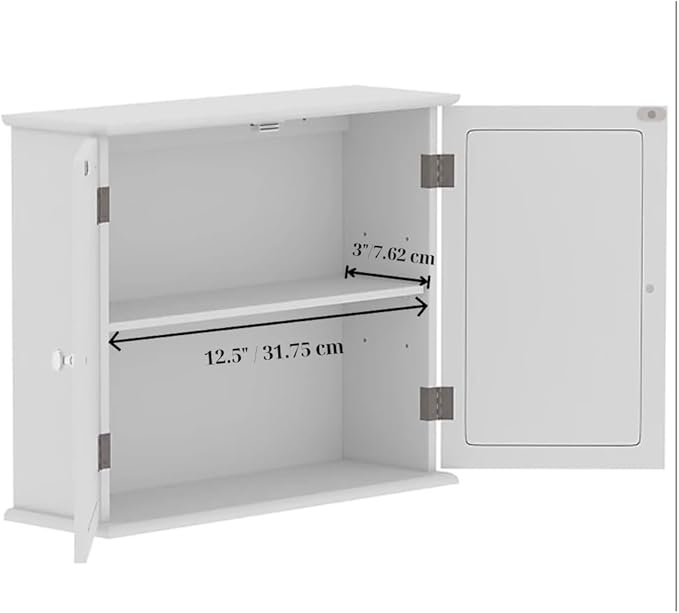 medicine cabinet replacement shelves (12.5 Inch - 1 pack), White