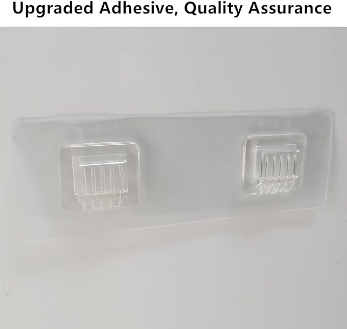 JiePai Acrylic Corner Shower Caddy Shelf with Hooks 2 Pack, Adhesive Wall Mounted Bathroom Shower Organizer for Inside Shower & Kitchen Storage, Space-Saving Design
