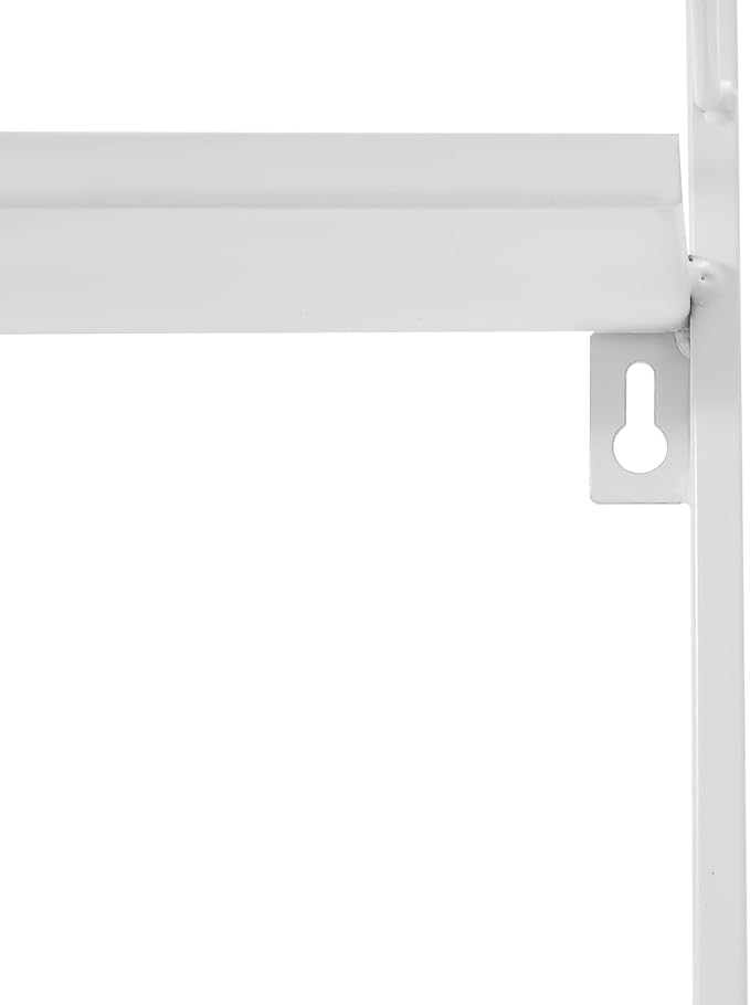 3PCS Metal Nail Polish Racks, Nail Polish Wall Organizer 4 Tiers Leafage Shape Display Rack Wall Mounted Display Case for Home Spa Nail Salon Shop- White