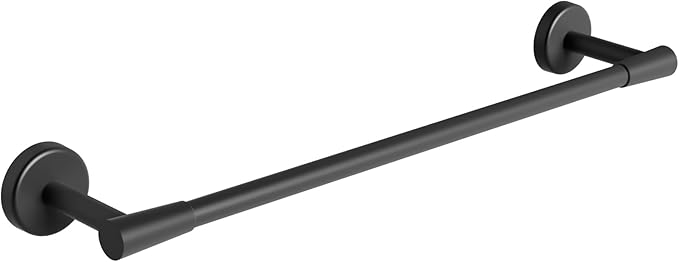 HELVEX Deco Collection Towel Bar Bathroom Accessory, Bathroom Towel Holder Bathroom Hardware, Matte Black Finish UDC-05-MB