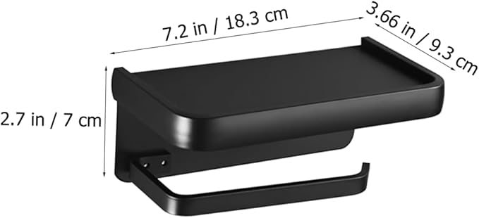IMIKEYA Wall Phone Holder Punch-Free Bathroom Storage Rack Aluminum Phone Shelf for Toiletries and Cosmetics Easy Installation Suitable for Bathroom and Kitchen