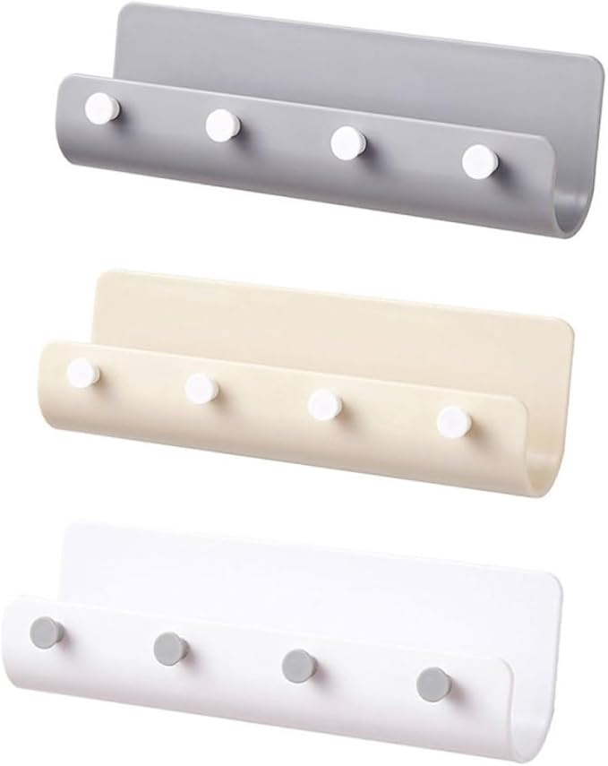 Glass Shelf for Bathroom ，Glass Aluminum，2pcs Wall Rack Storage Over Door Hanger Hook for Home