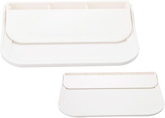 Zerodeko 2Pcs Foldable Wall Mounted Storage Shelves for Bathroom Compact Adhesive Rack for Soap Towels and Toiletries Space Saving Floating Shelves for Neat Organization
