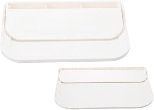 Zerodeko 2Pcs Foldable Wall Mounted Storage Shelves for Bathroom Compact Adhesive Rack for Soap Towels and Toiletries Space Saving Floating Shelves for Neat Organization
