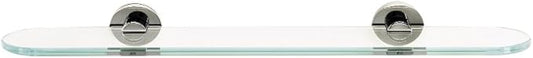 Alno A8350-24-SN Contemporary I Modern Glass Shelf with Brackets, 24", Satin Nickel