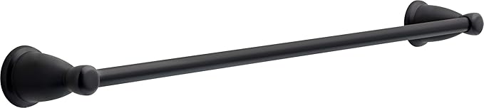 Franklin Brass Kinla 5-Piece Bathroom Set Matte Black 18" and 24" Towel Bar Racks, Toilet Paper Holder, Ring, Hook KIN5PC-MB