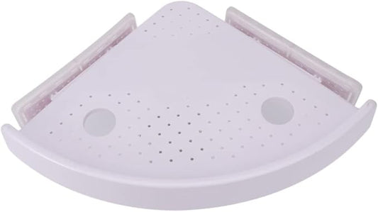 DOITOOL Triangle Storage Mount Bathroom Shelf Organizer Plastic Sturdy Corner Rack Over Toilet Storage Holder for Decor Organization