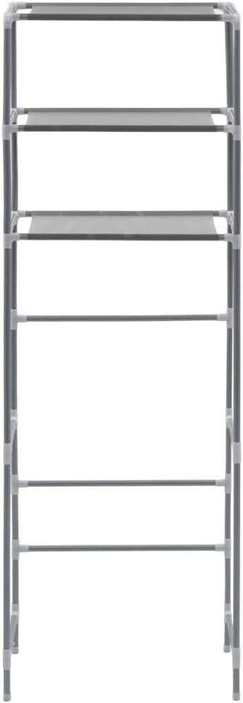 3-Tier Over Toilet Storage Rack Silver Stainless Steel Bathroom Organizer with 3 Shelves Space Saving Design for Toilet Paper and Toiletries