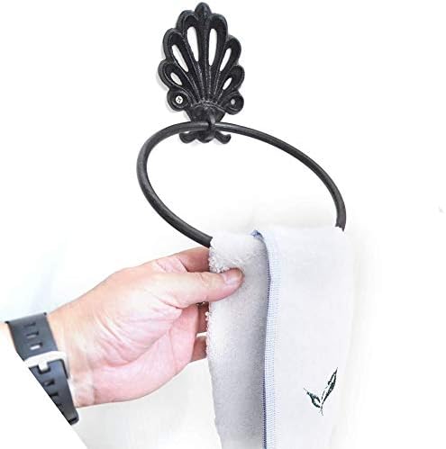 Antique Cast Iron Towel Ring Rustic Towel Holder for Bathroom Accessories Wall Mounted