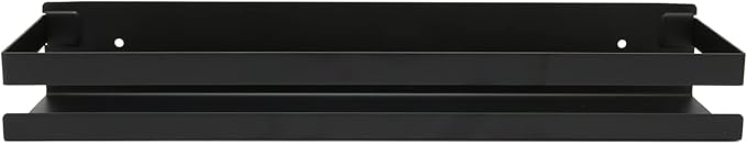 Black Bathroom Rack, Stainless Steel Bathroom Shelf Set with Large Storage Space, Heavy Duty No Drill Shelf for Hotel Dorm Bathroom Kitchen, 40x10x6cm