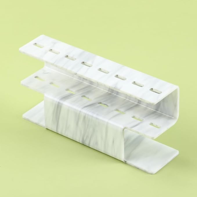 Acrylic Tweezers Holder, 8 Holes Tweezers Stand Display Organizer for Eyelash Extension Supplies Accessories Grafting Beauty Tools (8 Holes Marble White)