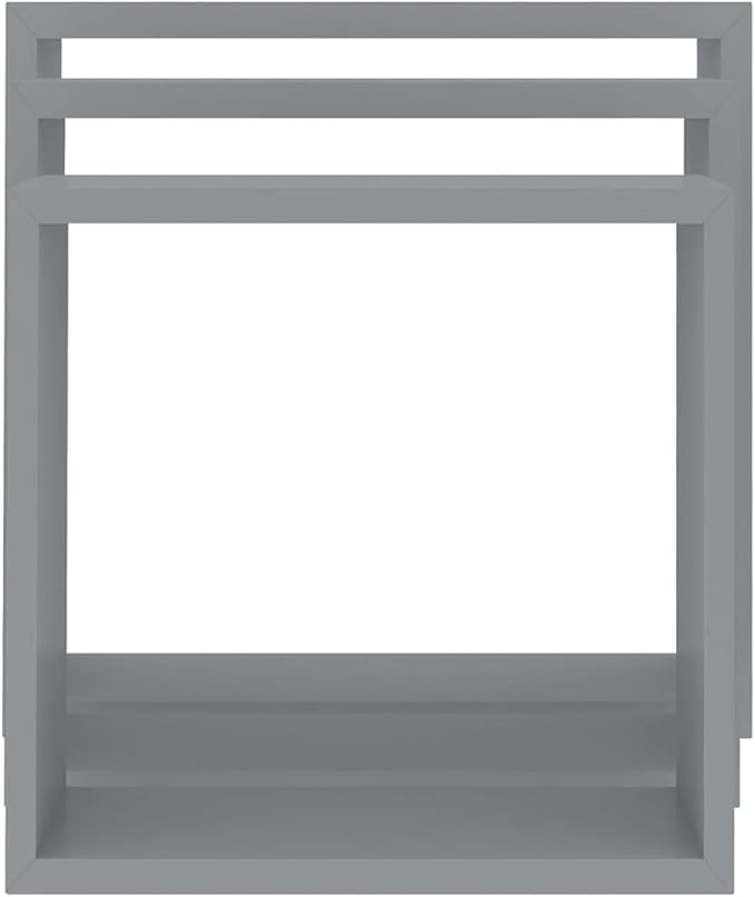 Wall Cube Shelves 3 pcs Gray MDF Corner Organizer Set with Invisible Mounting System for Living Room Bedroom Decor Display Books Plants