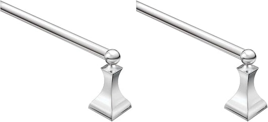 Moen DN8324CH Retreat Collection 24-Inch Bathroom Single Towel Bar, Chrome (Pack of 2)