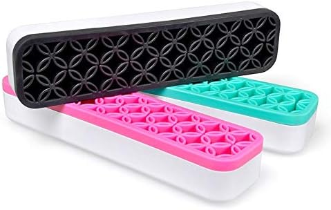 Silicone Makeup Brush Holder Beauty Tools Organizer Display Stand Cosmetic Storage Case Blue