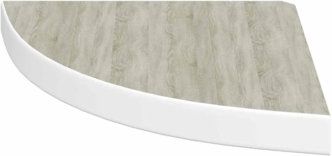 Wall Corner Shelves Set of 2, Floating Corner for Wall Decor, Oak White MDF Honeycomb Shelves with Invisible Mounting, 13.7 x 13.7 Inches for Living Room, Bathroom, Office Storage and Display