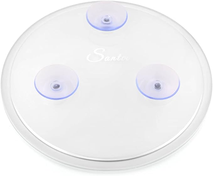 SANTOO 20X Magnifying Mirror - with 3 Mounting Suction Cups - Used for Precise Makeup - Eyebrows/Tweezing - Blackhead/Blemish Removal - Bathroom/Travel Makeup Mirror - 6 Inch Round (20X Magnifying)