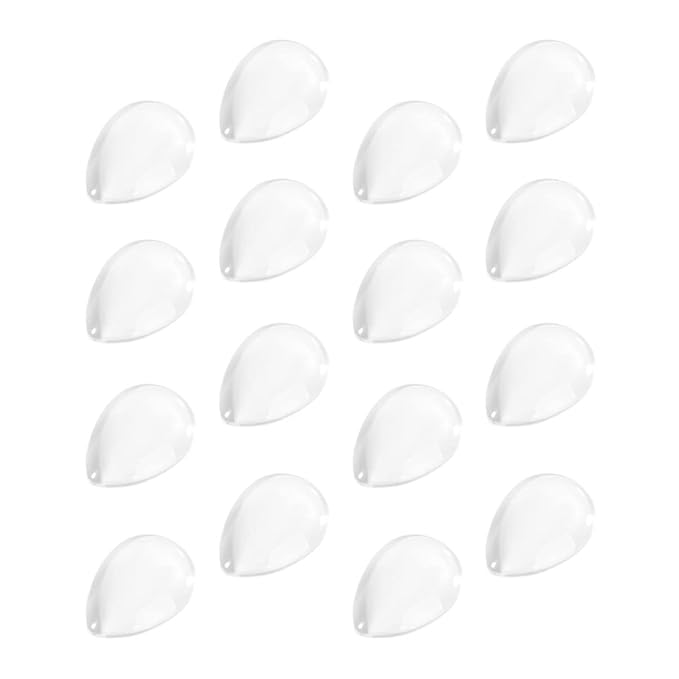 POPETPOP 100 Pcs Nail Color Display Chart, Clear Glass Nail Polish Card, Dual-Sided Manicure Color Organizer for Salon Diy Manicure Tool Accessories (Teardrop)