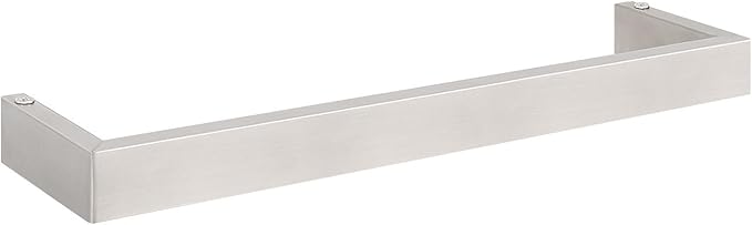 Livabber Square Bath Towel Bar, 304 Stainless Steel Towel Rack, Heavy Duty Towel Holder Wall Mounted for Bathroom Accessories, Kitchen, Brushed Nickel (12 Inch)