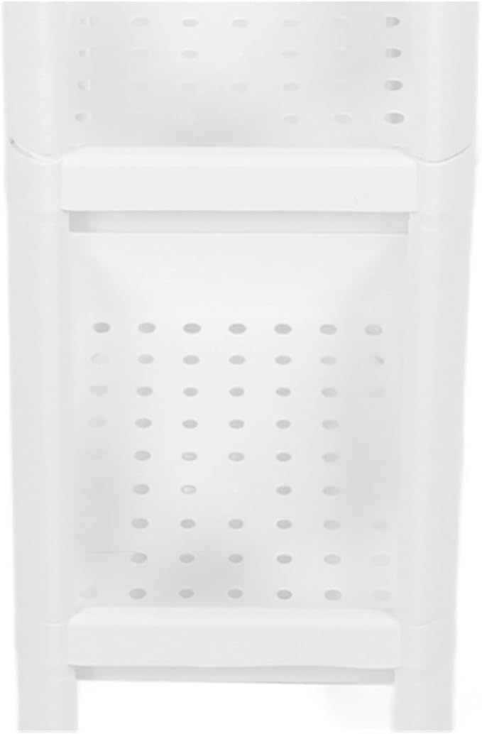 Plastic Bathroom Tower Shelf, Versatile Large Storage Freestanding Bathroom Shelf, Mobile Shelving Corner Storage for Store Books, Files, Clothing(3 layer)