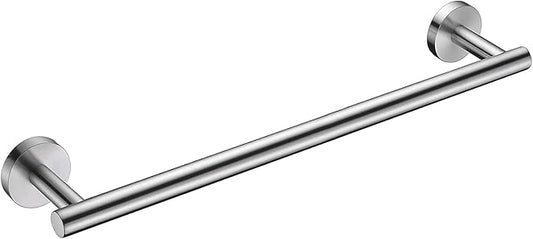Nolimas Brushed Nickel Bath Towel Bar Single Bars Towel Rack Rod Classic Wall Mounted SUS304 Stainless Steel Bathroom Towel Holder Toilet Kitchen Towel Shelf Single Layer,18 inches