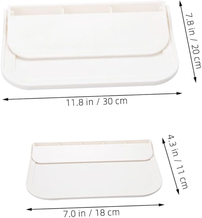 Zerodeko 2Pcs Foldable Wall Mounted Storage Shelves for Bathroom Compact Adhesive Rack for Soap Towels and Toiletries Space Saving Floating Shelves for Neat Organization