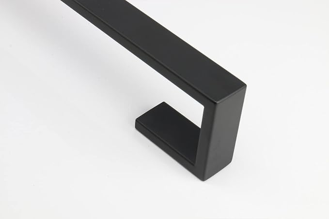 TocTen Bath Towel Rack - 2 Pack Square Base Thicken SUS304 Stainless Steel Towel Bar for Bathroom, Bathroom Bar Accessories Towel Rod Heavy Duty Wall Mounted Towel Holder(Matte Black, 24 Inch)