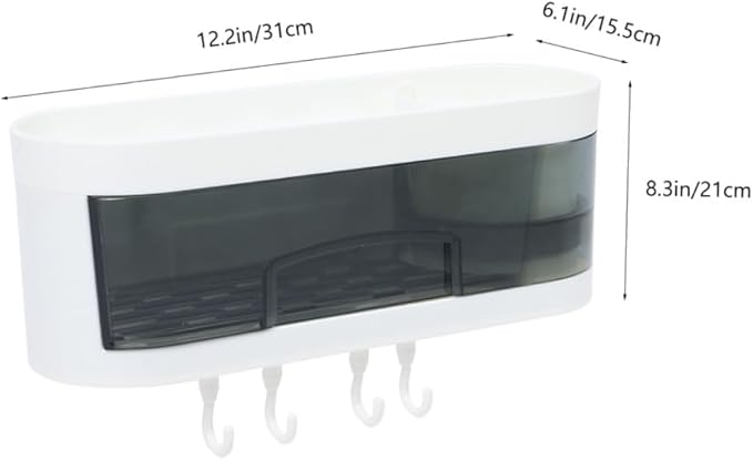 Wall-Mounted Storage Rack Bathroom Shelf Plastic Wall Shelves Multifunctional Kitchen Organizer Suitable for Bathroom and Kitchen Storage (Color Random) Random Color