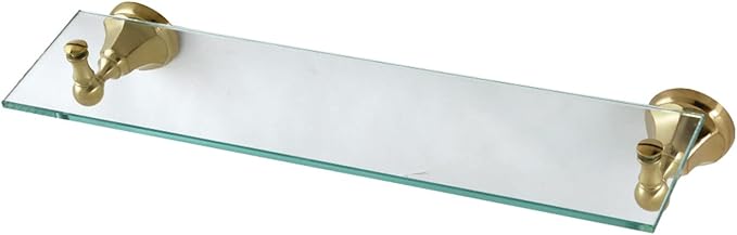 Kingston Brass BA4819BB Metropolitan Glass Shelf, Brushed Brass