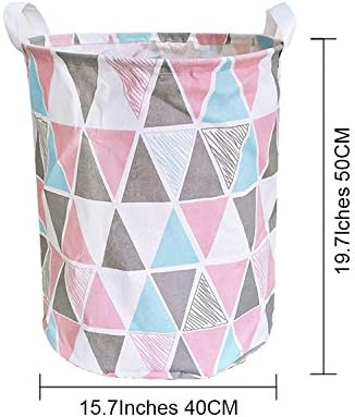 Merdes 19.7?€??€? Waterproof Foldable Laundry Hamper, Dirty Clothes Laundry Basket, Linen Bin Storage Organizer for Toy Collection (Triangle)