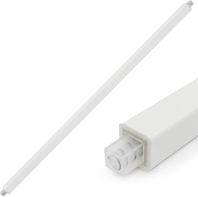 Showingo Towel Bar Replacement Rod 24 Inches Adjustable Spring End Wall Mount Replacement Towel Bar for Ceramic Holder Bathroom Kitchen Towels Bars Storage (White Towel Holder) (1PC)