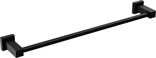 Delta Faucet Velum 18-Inch Single Towel Bar, Black Bathroom Towel Holder, Wall Mounted Towel Rack, Towel Hanger, Matte Black IAO20818-BL