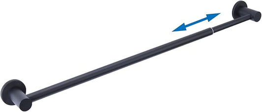18-31.5 Inches Adjustable Magnetic Towel Bar Holder for Refrigerator, Magnet Flip Calendar Chart Rod for Whiteboard, Black