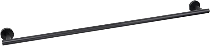 HITSLAM Matte Black 30 Inch Towel Bar for Bathroom, SUS304 Stainless Steel Bathroom Towel Rack Wall Mounted, Modern Home Decor Bath Towel Holder with Hardware Accessories (Total Length 31.6 Inch)