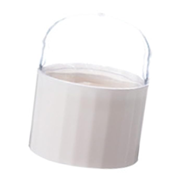 ZJchao Makeup Sponge Holder, Makeup Sponge Case, 3.1 x 2.3in Beauty Cosmetic Egg Organizer Case with Detachable Base and Clear Lid (White)
