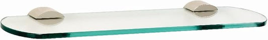 Alno A7650-18-SN Contemporary III Modern Glass Shelf with Brackets, 18", Satin Nickel
