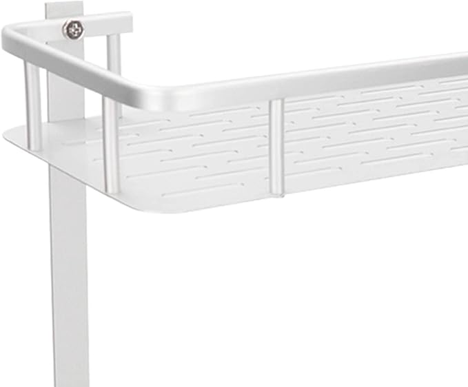Bathroom Storage Rack, Wall Mounted Shelves, Aluminum Alloy Matte Two Layers Floating Storage Shelves for Bathroom Kitchen Living Room