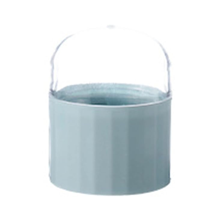 ZJchao Makeup Sponge Holder, Makeup Sponge Case, 3.1 x 2.3in Beauty Cosmetic Egg Organizer Case with Detachable Base and Clear Lid (Blue)
