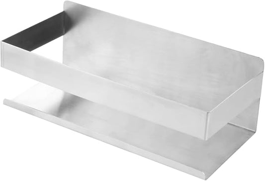 Garneck Toilet Shelf Easy to Clean Metal Wall Rack Kitchen Storage Rack Bathroom Decor