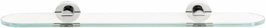 Alno A8350-24-PC Contemporary I Modern Glass Shelf with Brackets, 24", Polished Chrome