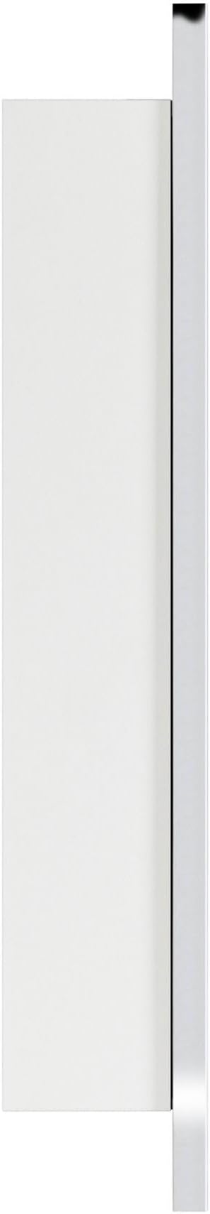 TEHOME 20'' x 30'' Chrome Recessed and Surface Mount Bathroom Medicine Cabinet with Mirror Square Cornered Metal Framed Rounded Rectangle Medicine Cabinet Mirror